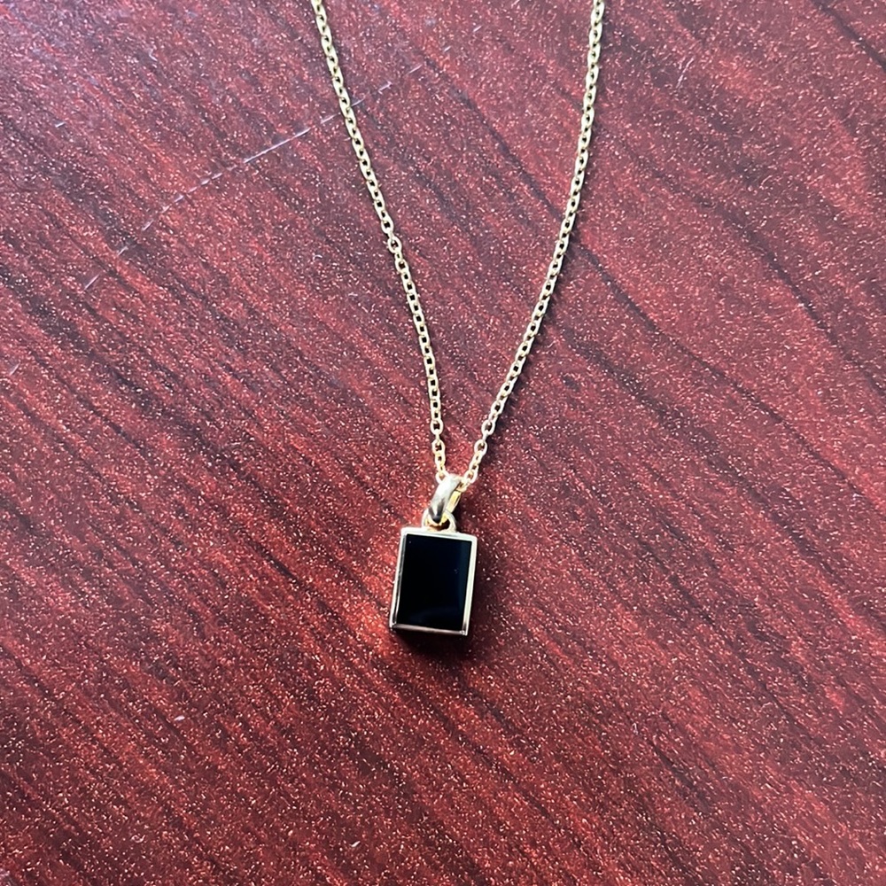 Mejuri Black Onyx Pendant Necklace